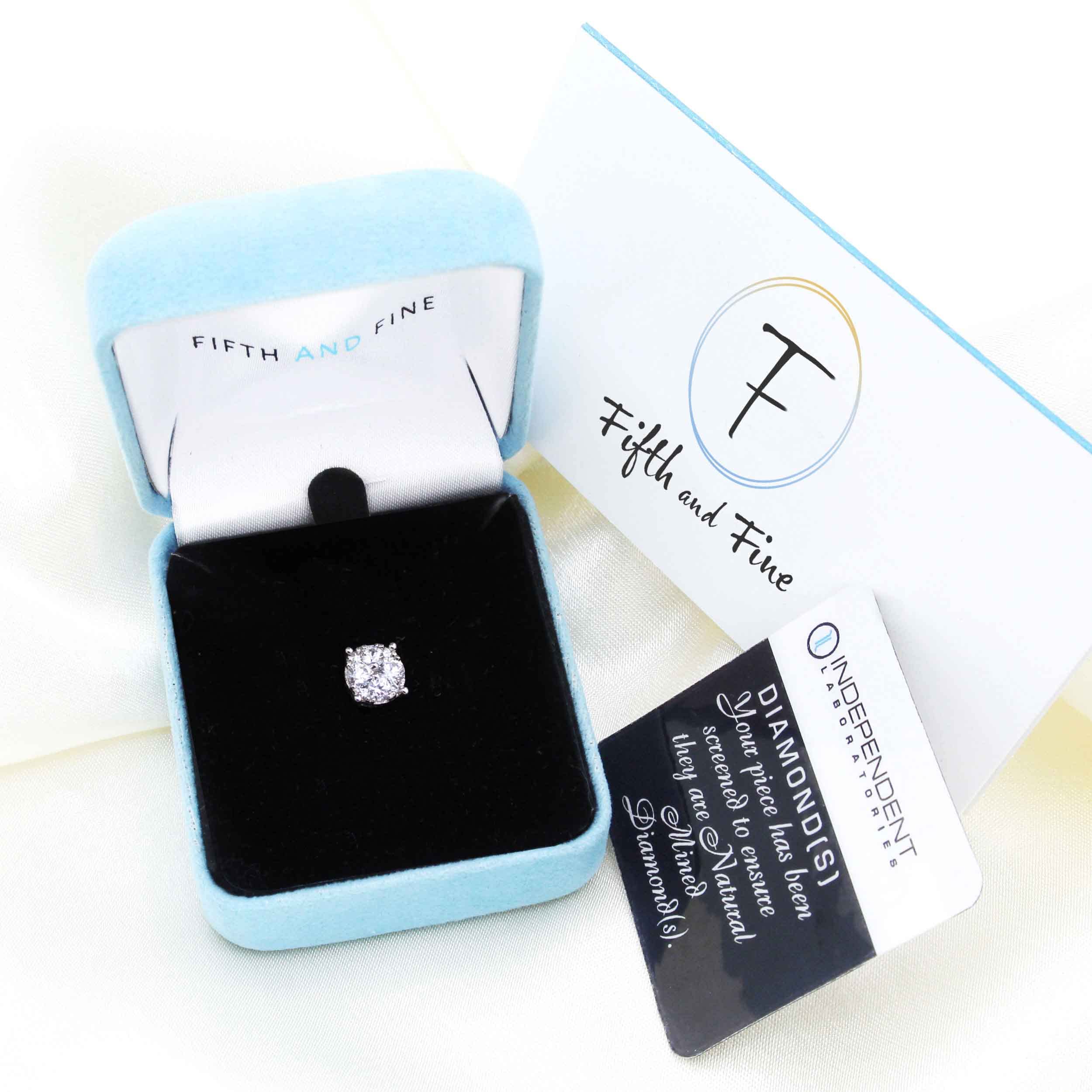 1PC Natural Diamond Stud Earrings 925 Sterling Silver for Men & Women - Perfect for Weddings, Anniversaries & Special Occasions