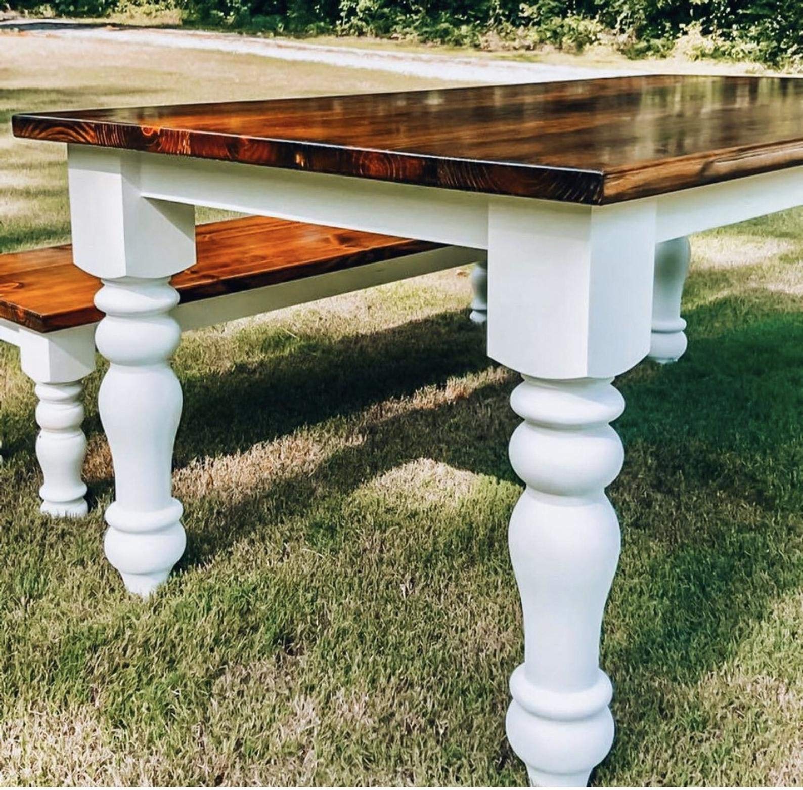 CAROLINA LEG CO. Unfinished American Pine Dining Table & Bench Legs Set of 4 - Handcrafted in North Carolina - Perfect for Farmhouse, Rustic & DIY Furniture Projects