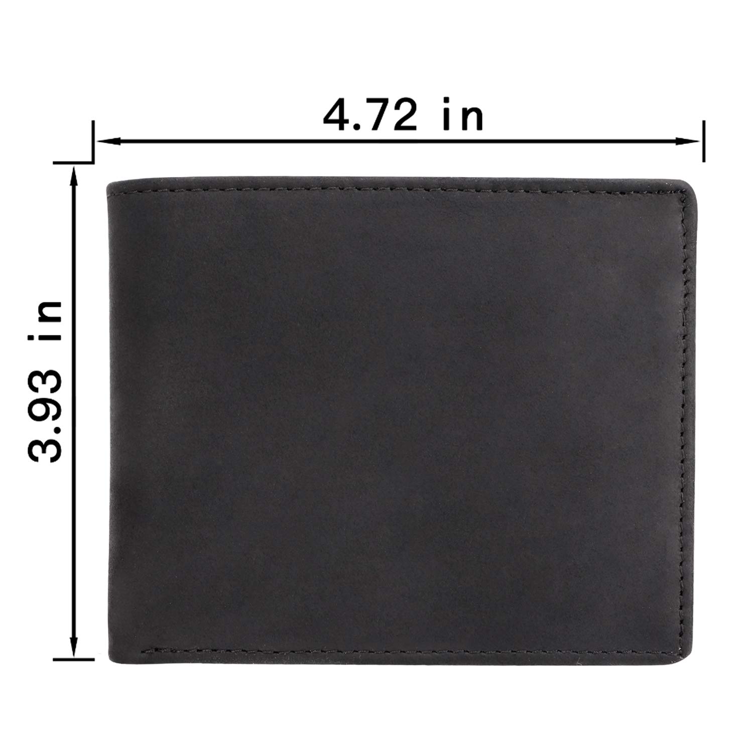 Personalized Leather Wallet for Men - Engraved RFID Blocking Bifold Wallet in Brown & Black | Valentine's Day, Birthday, Christmas Gift for Boyfriend, Husband | Stylish & Functional Everyday Carry Accessory