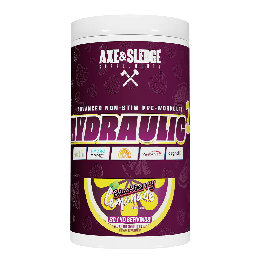 Axe & Sledge Hydraulic V2 Non-Stimulant Pre-Workout Powder - 452g for Muscle Pump & Endurance | Gym, Bodybuilding & Fitness Training Supplement