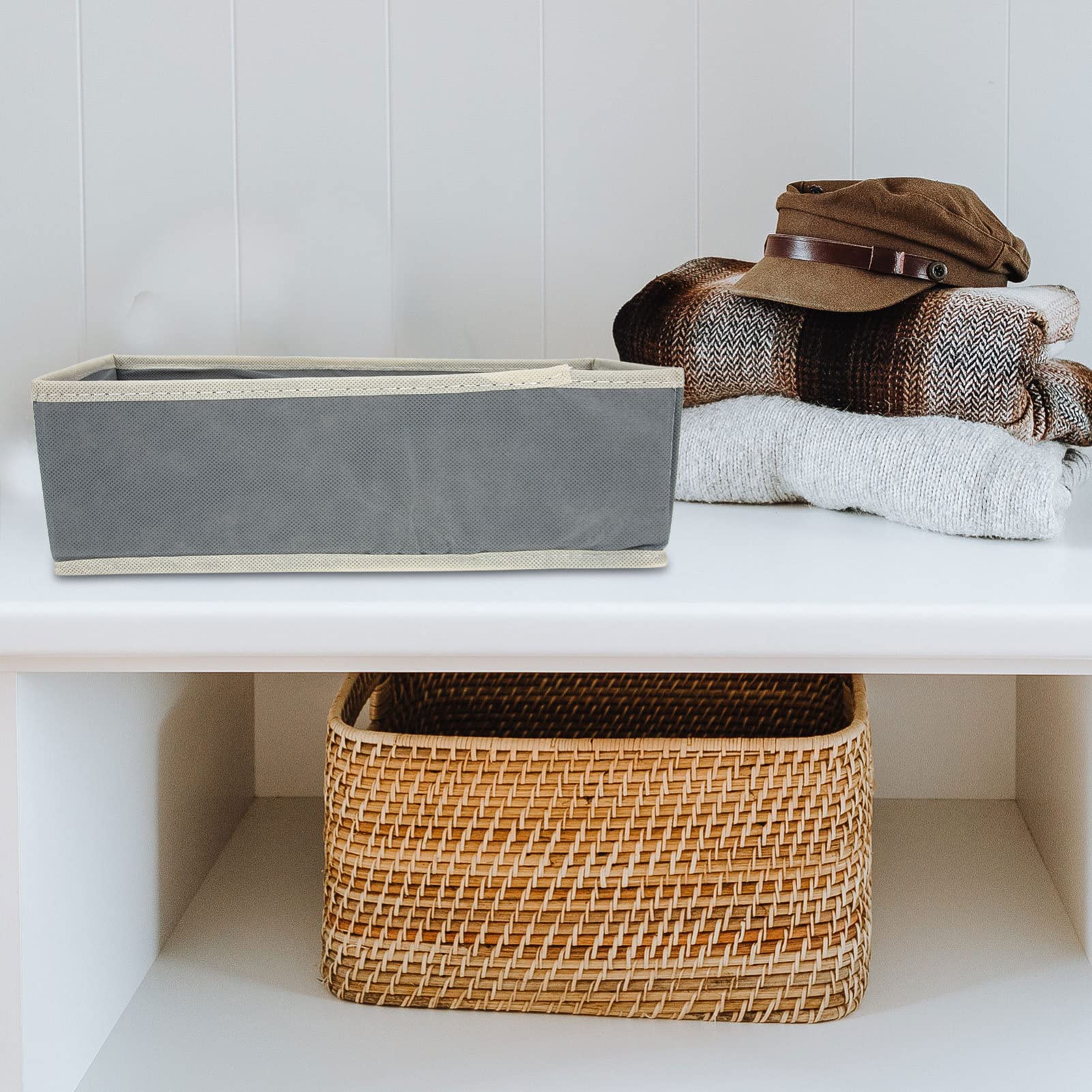 Cabilock 3-Piece Bra Storage Box Set - Underwear Organizer with Bead Holder for Drawer, Dresser & Travel - Perfect for Lingerie, Panties & Socks Organization at Home or On The Go