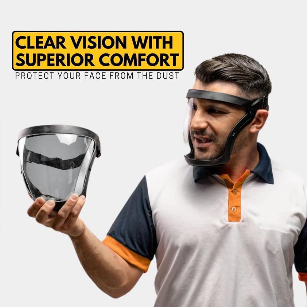 2024 Anti-Dust & Fog-Resistant Face Shield for Grinding, Cutting & Weeding - Protective Safety Goggles for DIY Projects, Woodworking & Gardening