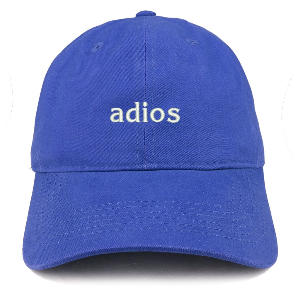 Stylish Adios Embroidered Soft Cotton Dad Hat - Comfortable Unisex Baseball Cap for Men & Women - Perfect for Outdoor Activities, Travel, and Casual Wear