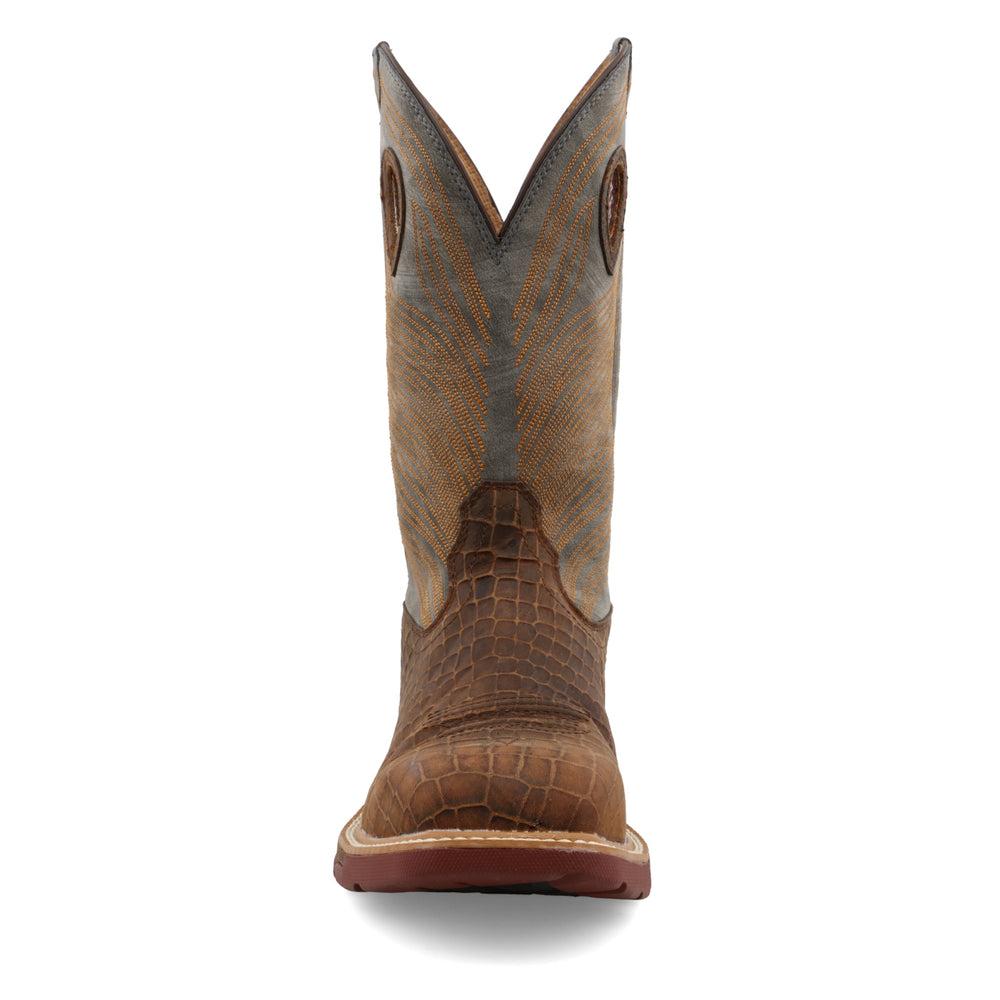 Men's 12 Inch Western Work Boots - Durable Leather Cowboy Boots for Ranch, Construction & Outdoor Work | Comfortable Safety Footwear for Men