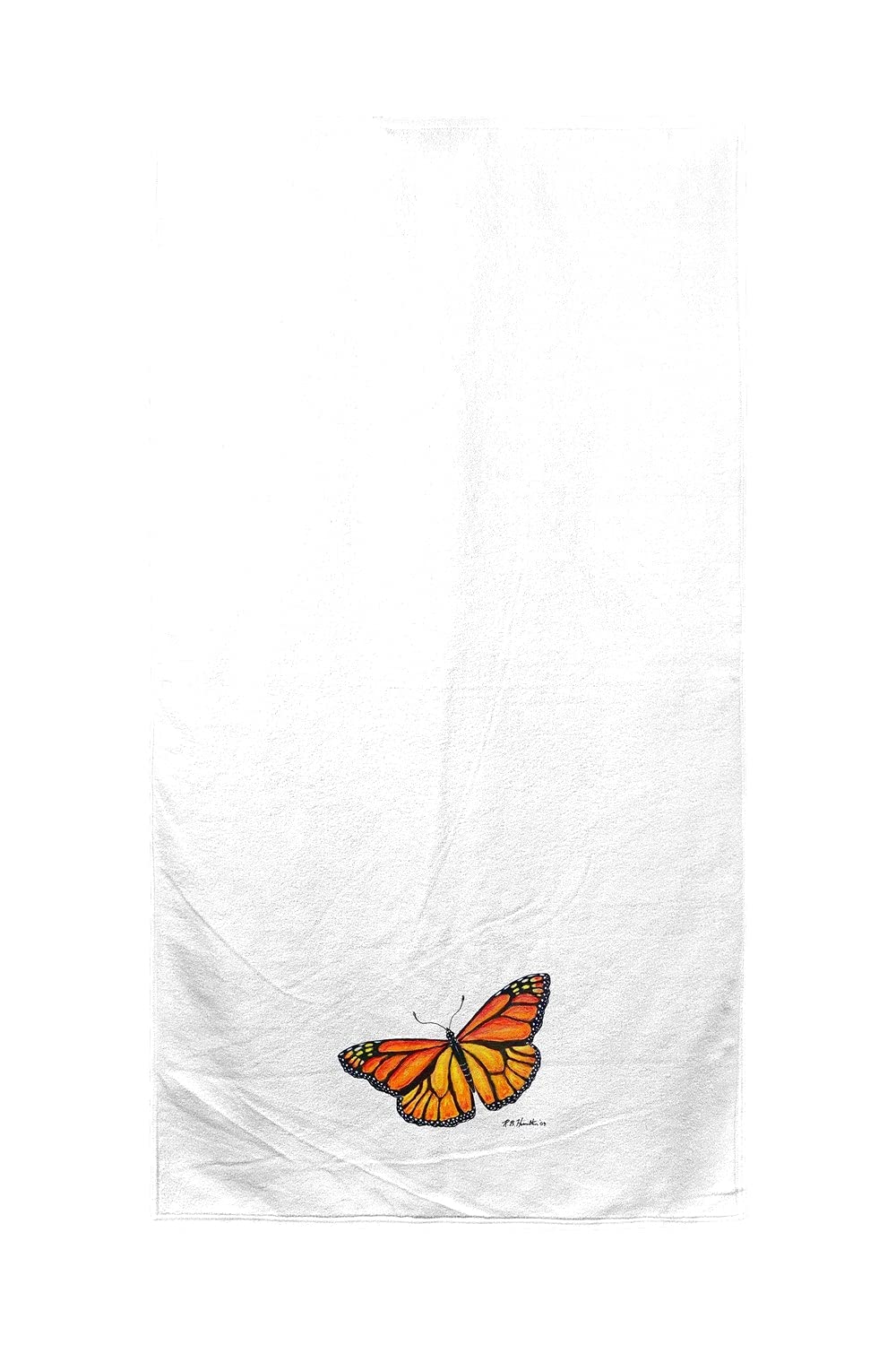 Betsy Drake Spreadwing Monarch Beach Towel - Large Soft Absorbent Quick-Dry Bath Towel for Pool, Beach & Gym - Tropical Butterfly Design