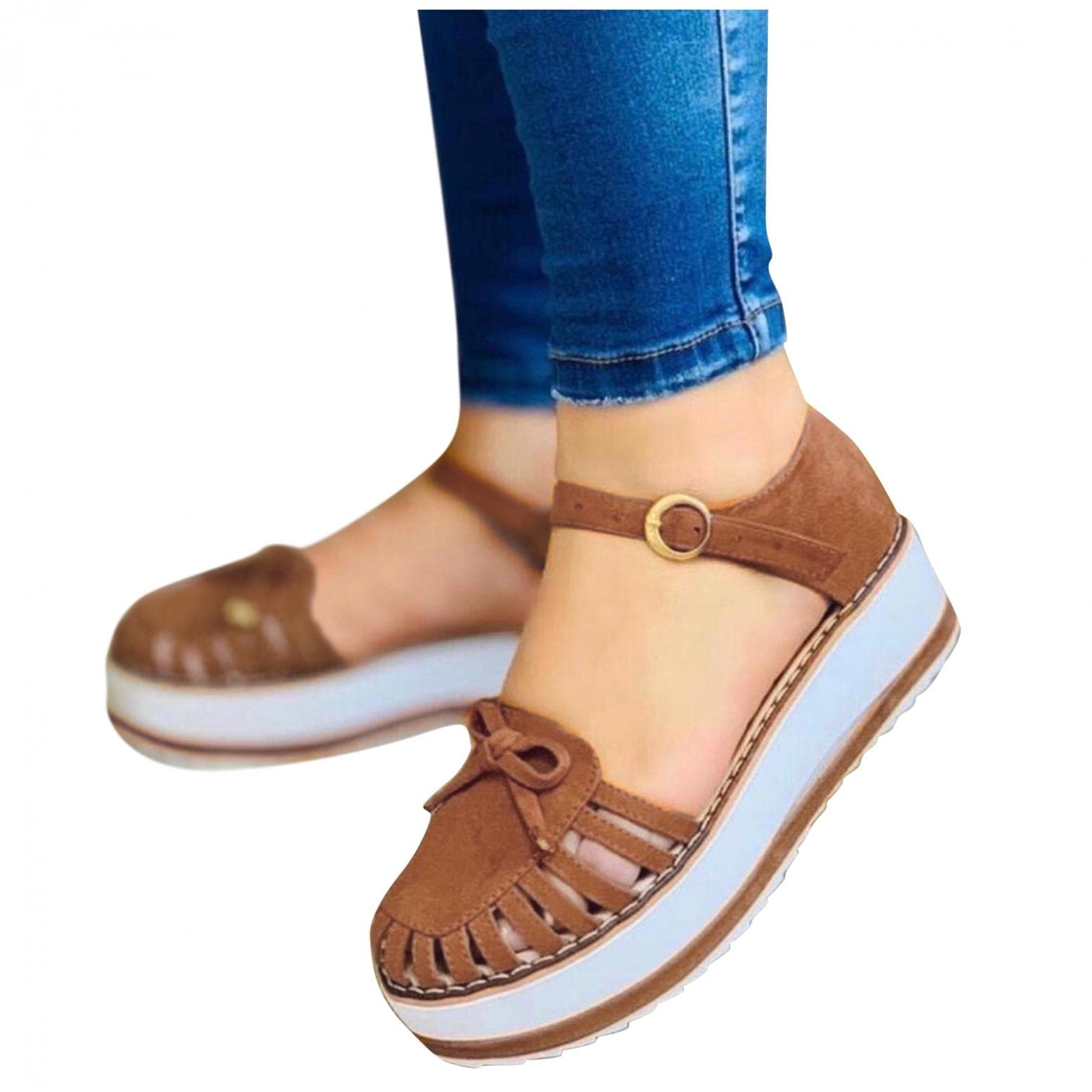 Women's Summer Sandals with Bowknot - Comfortable Beach Shoes for Walking & Travel
