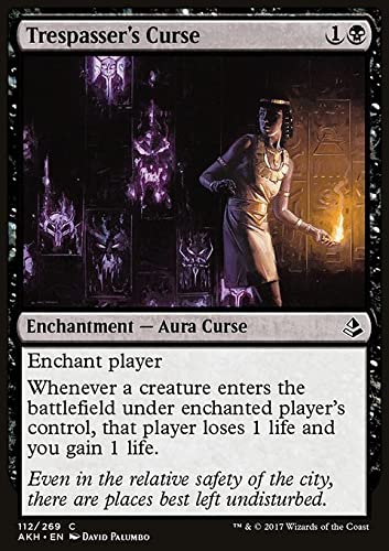 MTG Magic: The Gathering - Trespasser's Curse (112) Amonkhet AKH Black Card - Rare MTG Singles for Commander & Standard Deck Building - Perfect for MTG Tournaments and Casual Play