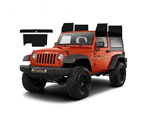 2011-2016 Jeep Wrangler Computer Cut Window Tint Kit - 5% Full Tint for Privacy & UV Protection | Perfect for Off-Roading & Daily Driving