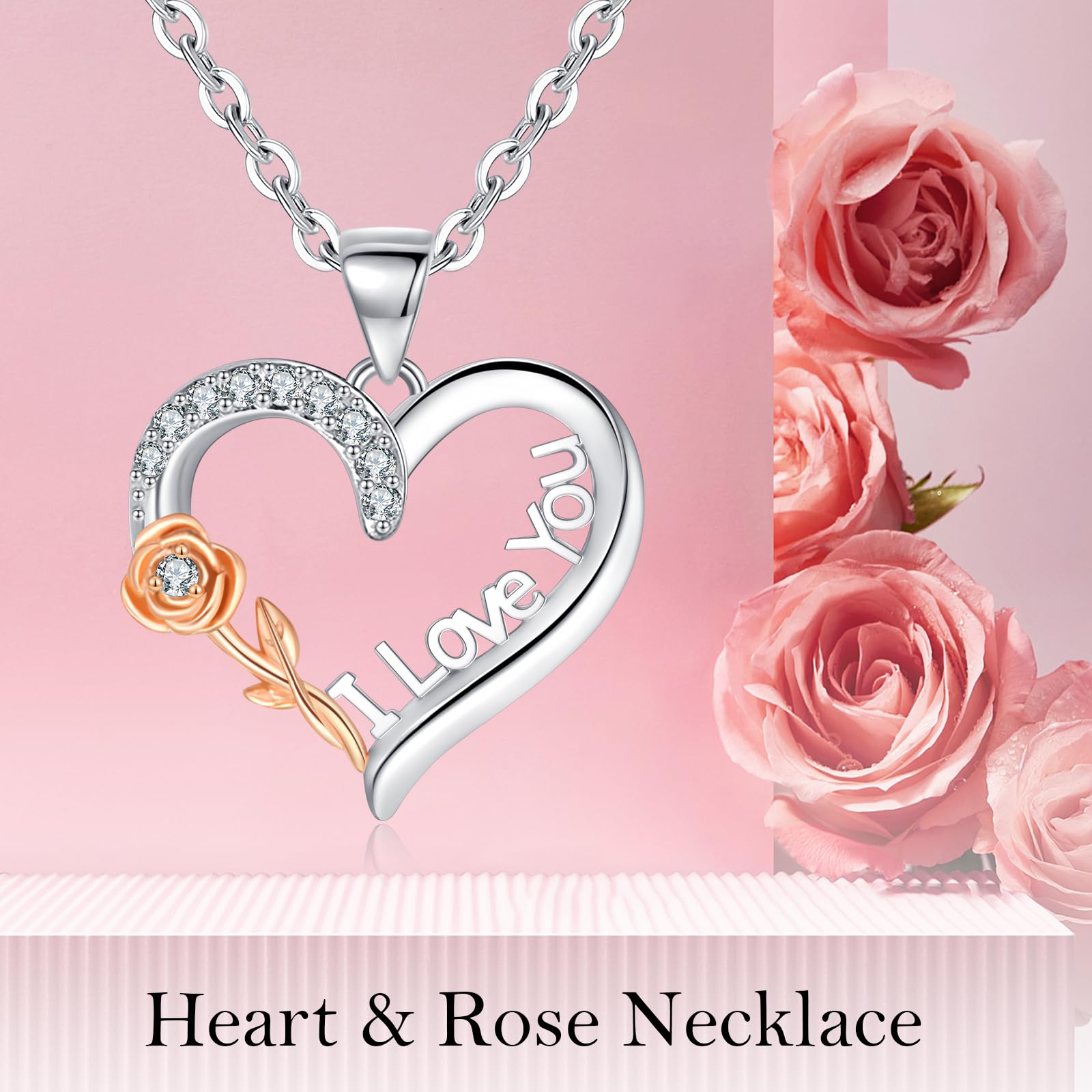 925 Sterling Silver Infinity Necklace for Women - 5A Cubic Zirconia Pendant with White/Red Stones | Elegant Jewelry Gift for Anniversary, Birthday, Mother's Day, Christmas & Valentine's Day | Perfect for Date Nights, Weddings & Special Occasions