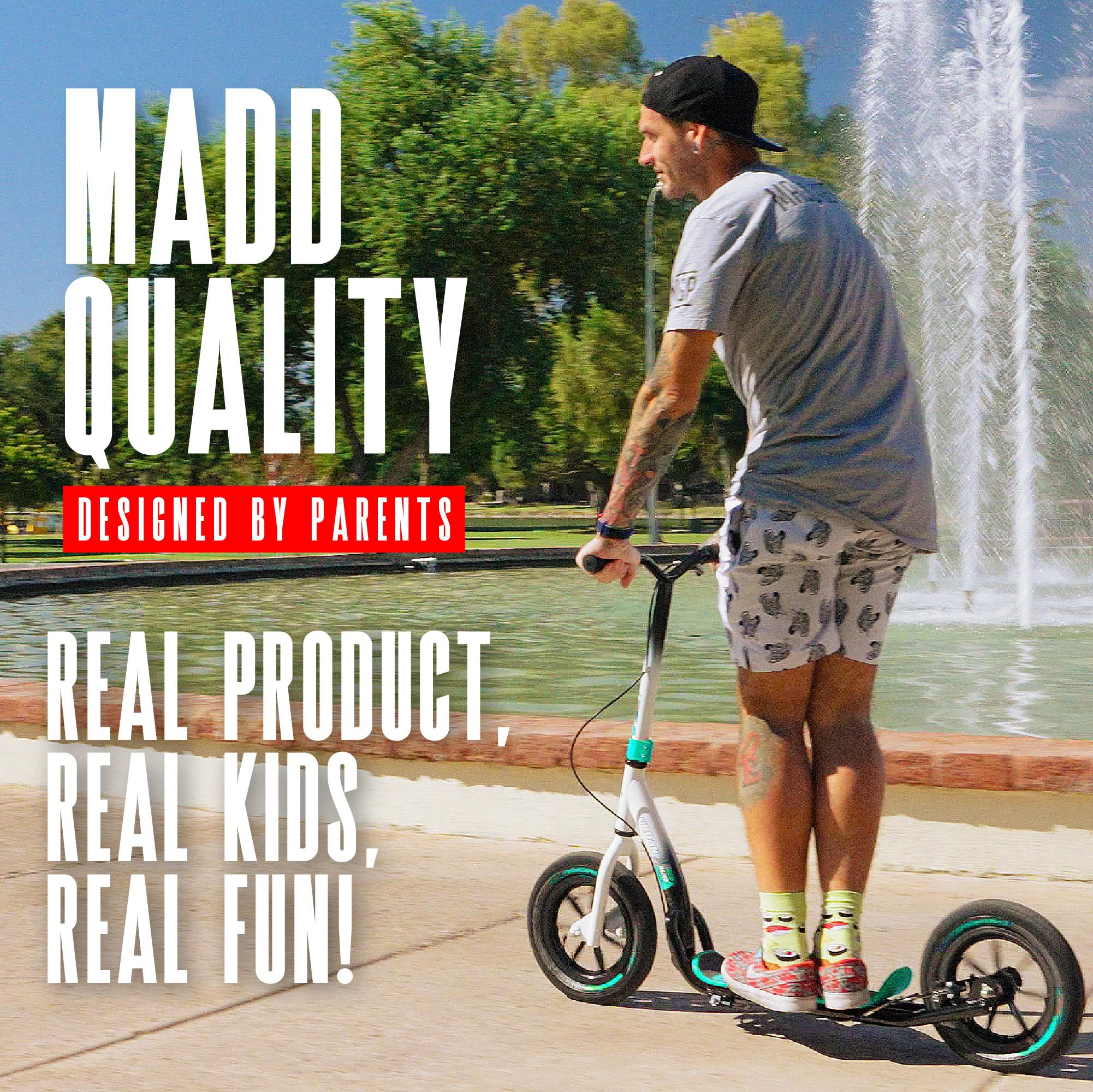 Madd Gear Urban Glide Commuter Kick Scooter with 12