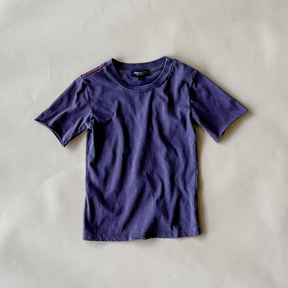 Cameron Solid Tee | Plum Color Women's T-Shirt | Casual Comfort Fit Cotton Top for Everyday Wear