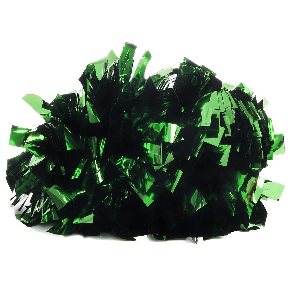 4 Inch Solid Metallic Dance & Cheer Pom Poms - One Size Fits All for Performances, Pep Rallies & Team Spirit | Just For Kix