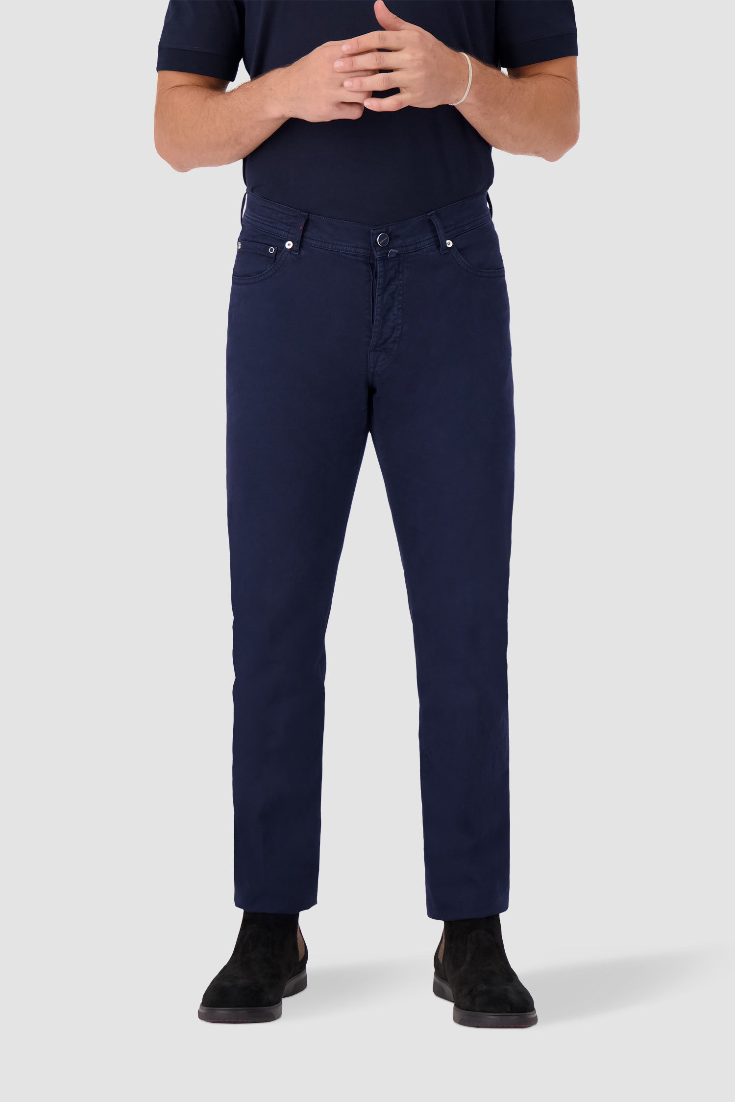 Premium Kiton Blue Dress Pants for Men - Slim Fit Formal Trousers for Business & Office Wear - Perfect for Weddings, Interviews & Professional Occasions