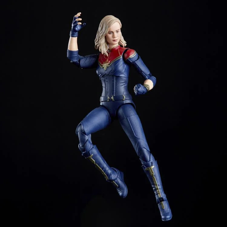Marvel Legends Captain Marvel Action Figure - The Marvels Movie Collection with Totally Awesome Hulk BAF Piece - Collectible Toy for Display & Superhero Battles
