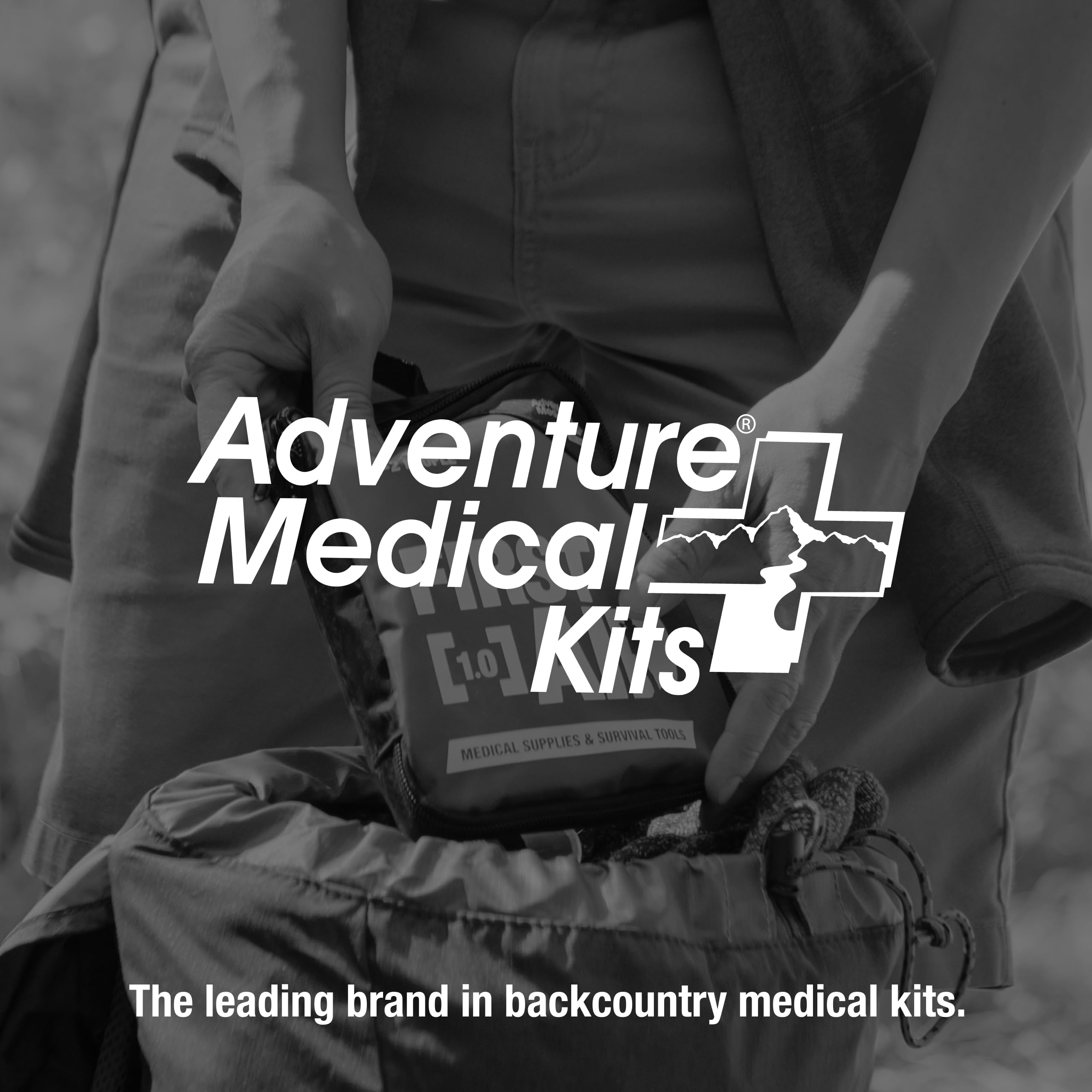 Adventure Medical Kits 1.0 - Compact First Aid Kit for Hiking, Camping & Outdoor Emergencies | Essential Safety Gear for Travel & Backpacking