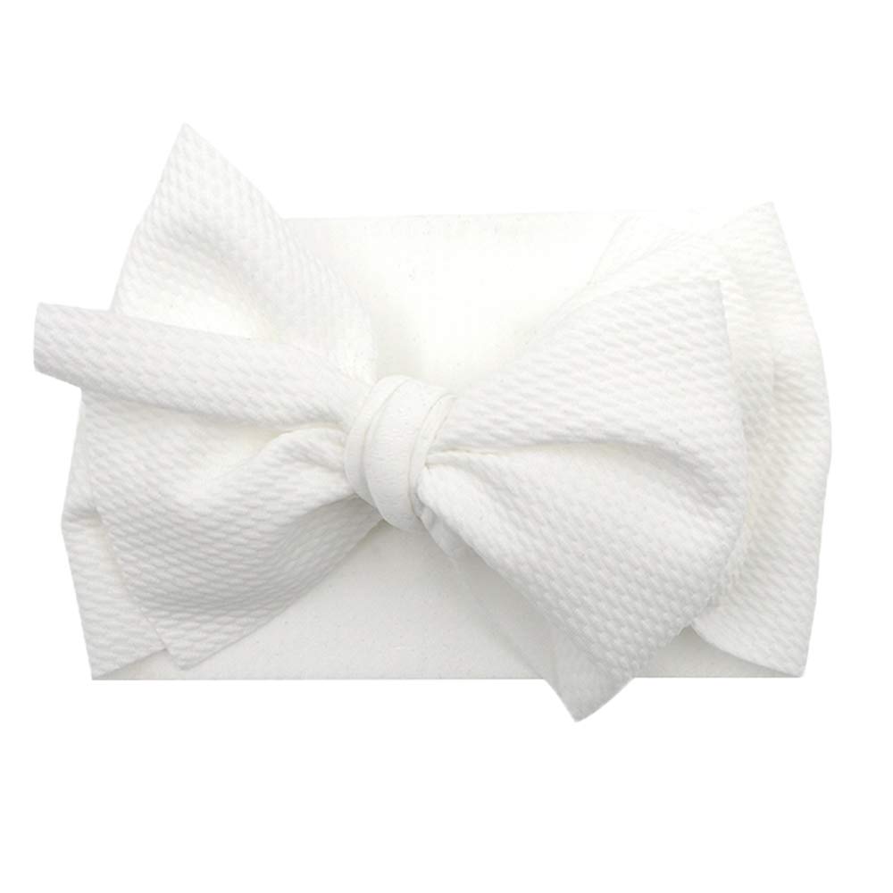 Baby Headbands for Girls - Soft Nylon Bow Headwraps & Knotted Turbans for Newborns, Infants & Toddlers - Cute Hair Accessories for Baby Shower, Photography & Daily Outfits