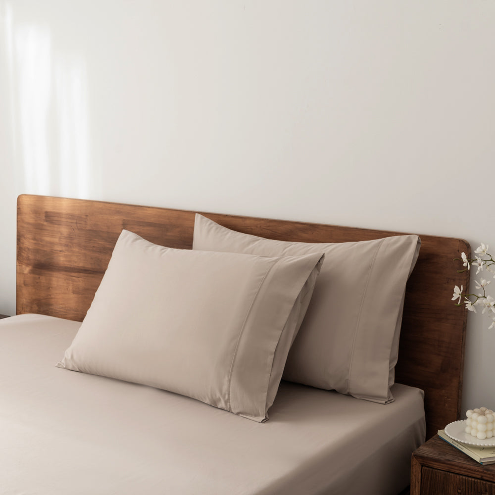 Premium 400 Thread Count Casey Cotton Sheet Set - Single Bed 40cm (Twin Size) | Soft Breathable Linen for Comfortable Sleep & Home Decor