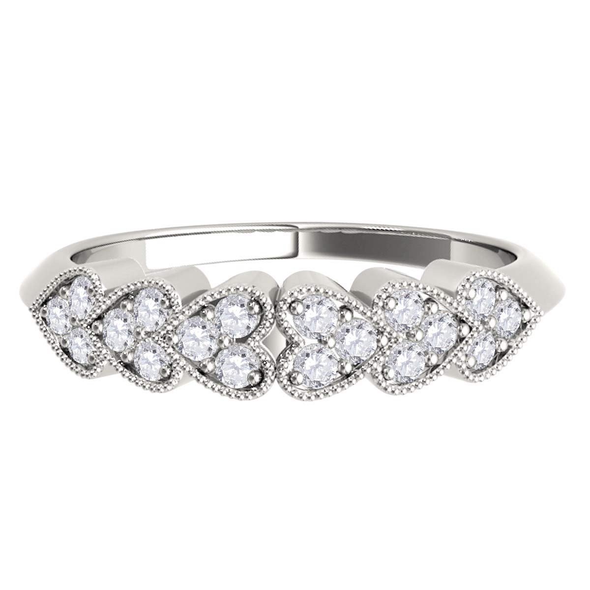 MauliJewels 0.07 Carat Heart Shaped Diamond Engagement Ring for Women - 10K Rose Gold Wedding Band with 4-Prong Setting | Perfect for Proposals, Anniversaries & Romantic Occasions