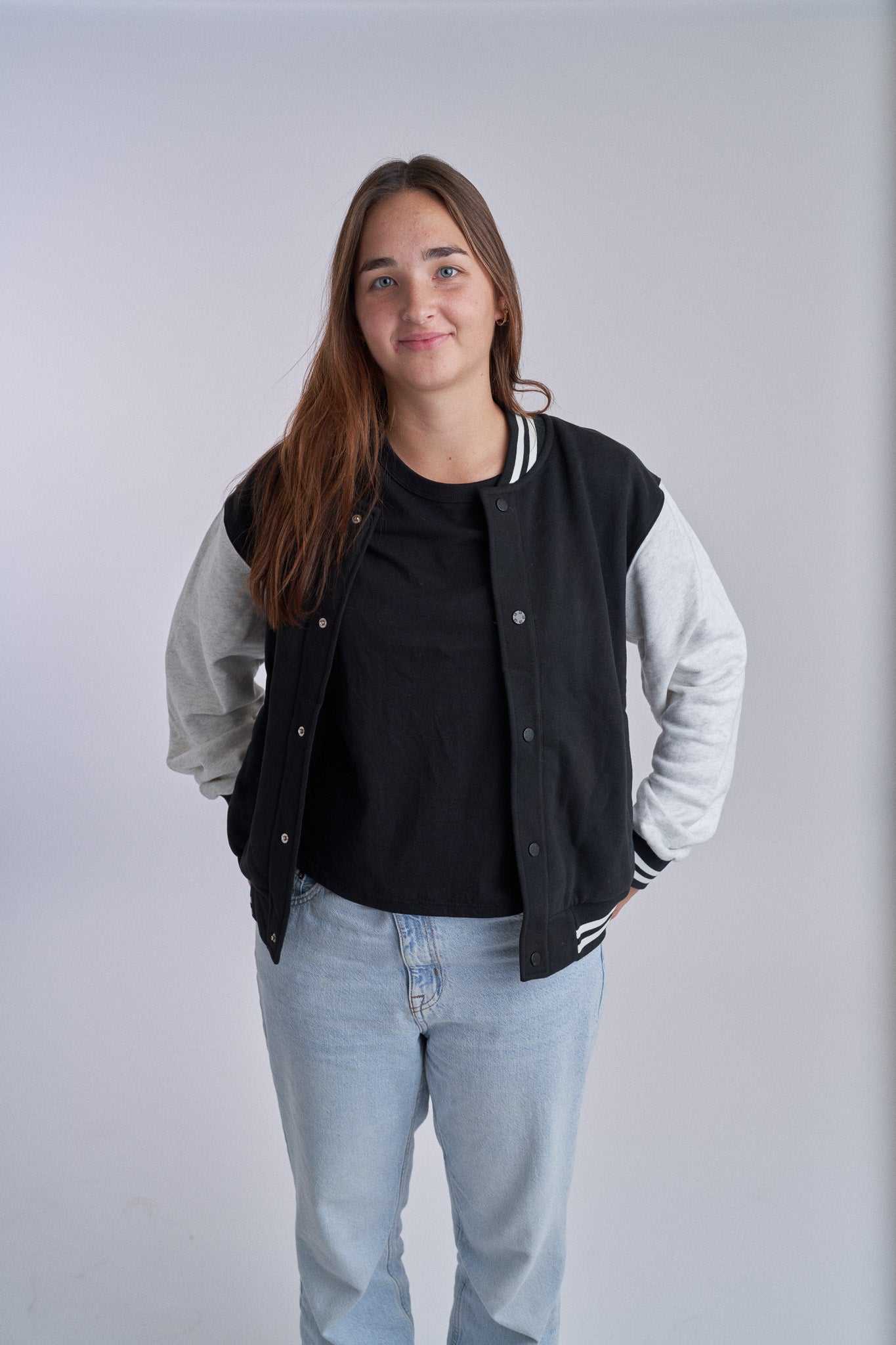 Stylish Black Adult Varsity Jacket for Men & Women - Perfect for Casual Wear, Sports Events & Street Fashion