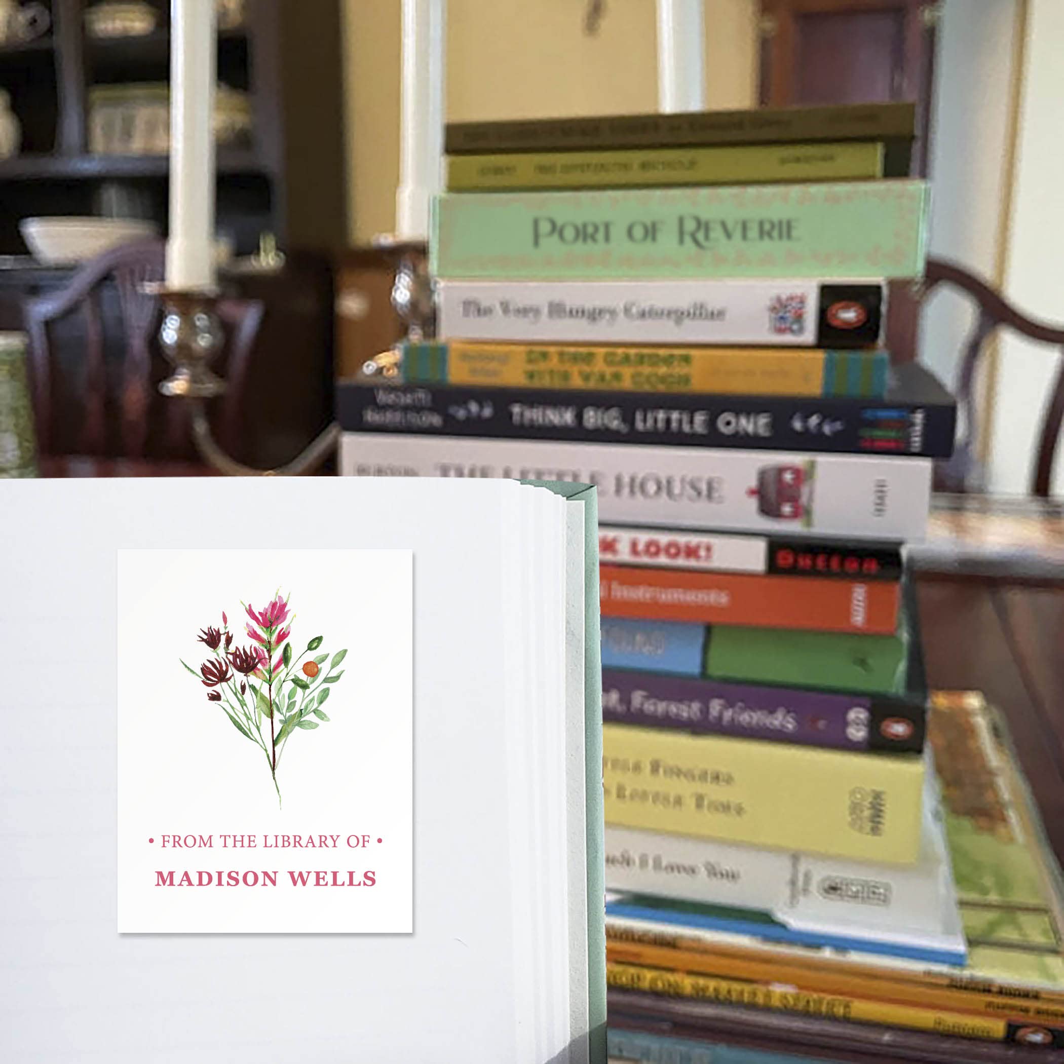 Personalized Bookplate Stickers - Custom Library Labels for Books & Gifts (Set of 84)