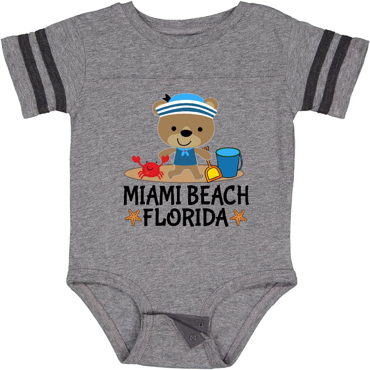 Inktastic Miami Beach Florida Cute Vacation Baby Bodysuit - Soft Cotton Infant Onesie for Boys & Girls - Perfect for Beach Trips, Family Vacations & Photo Shoots