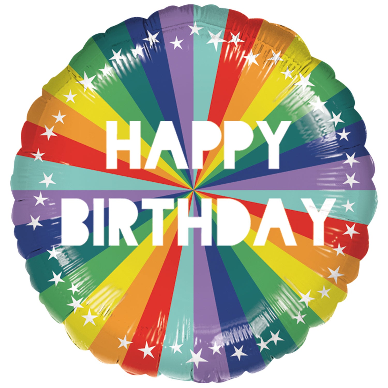 45cm Standard Rainbow Happy Birthday Foil Balloon - Party Decorations for Birthday Celebrations, Baby Showers & Special Events