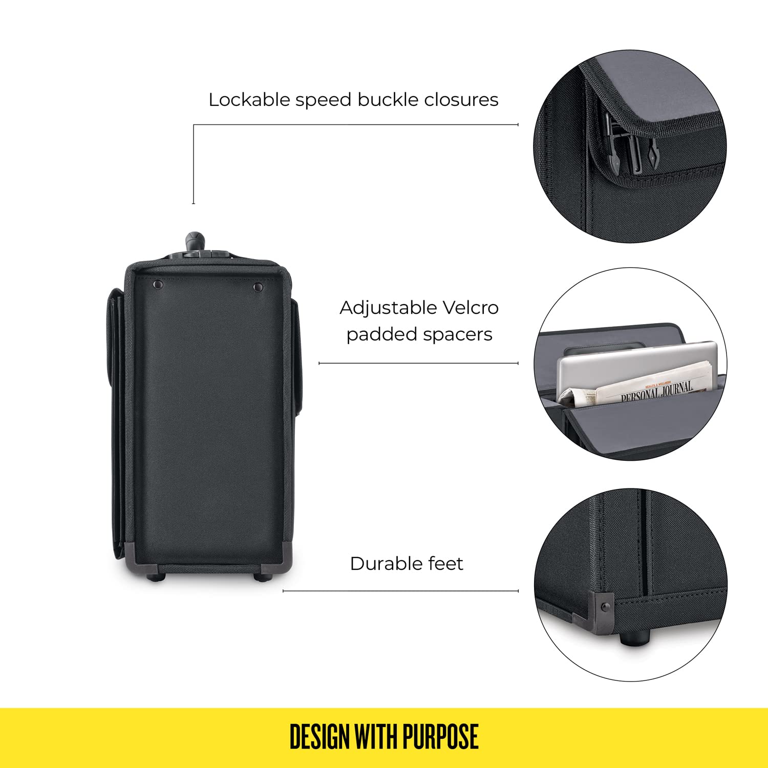 Solo New York Classic 16-Inch Laptop Catalog Case - Black | Durable Business Briefcase for Work, Travel & Office | Perfect for Professionals & Students