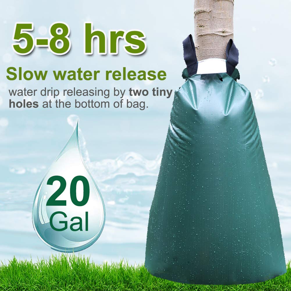 20 Gallon Tree Watering Bags - 6 Pack Slow Release PVC Drip Irrigation System for Plants & Trees | Perfect for Garden, Lawn, and Outdoor Plant Care