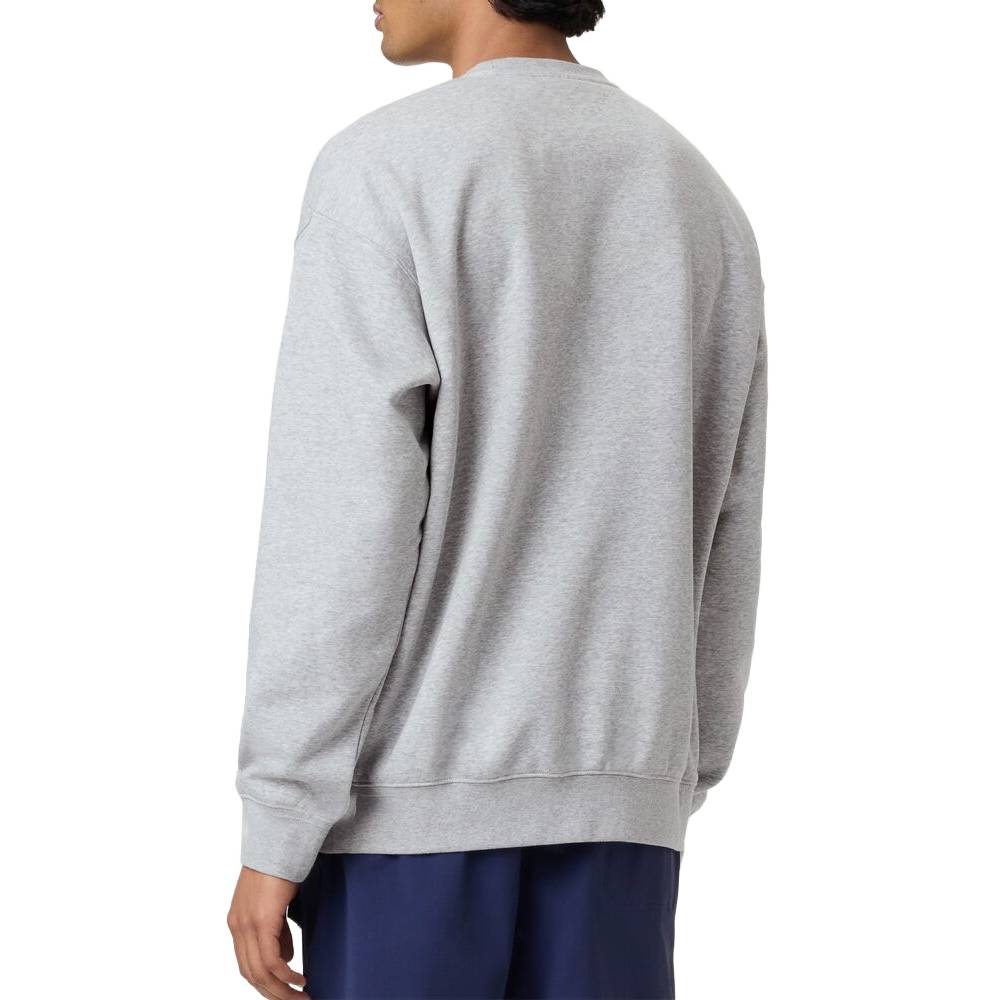 Fila Unisex Classic Relaxed Sweatshirt - Soft Cotton Pullover Hoodie for Men & Women (Grey) | Casual Streetwear, Gym, Lounge & Everyday Comfort Wear