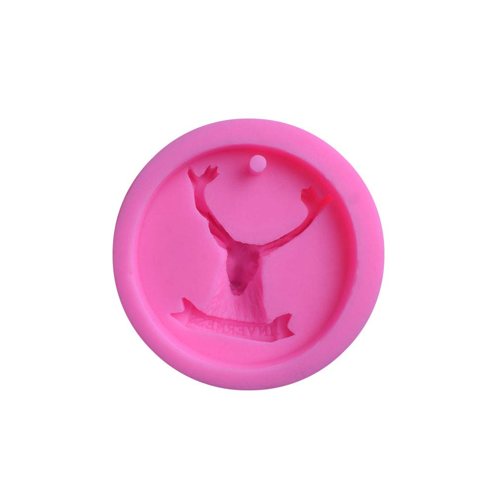 PRETYZOOM Christmas Silicone DIY Molds - Reindeer Candy & Chocolate Molds, Soap Molds (Nonstick Elk Head Shapes) for Holiday Baking, Candy Making & Crafting - Perfect for Christmas Decorations & Gift Making