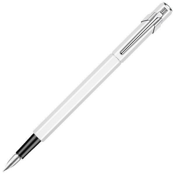 Caran d'Ache 849 Metal Fountain Pen - Premium White Ballpoint Pen for Writing, Note Taking & Signature - Elegant Office & Business Gift for Professionals