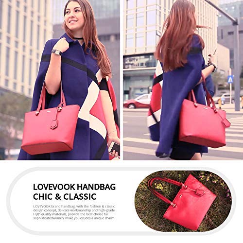 LOVEVOOK Women's Fashion Handbag Set - Tote, Shoulder & Top Handle Satchel Bags for Work, Travel & Daily Use | Stylish Purses & Accessories