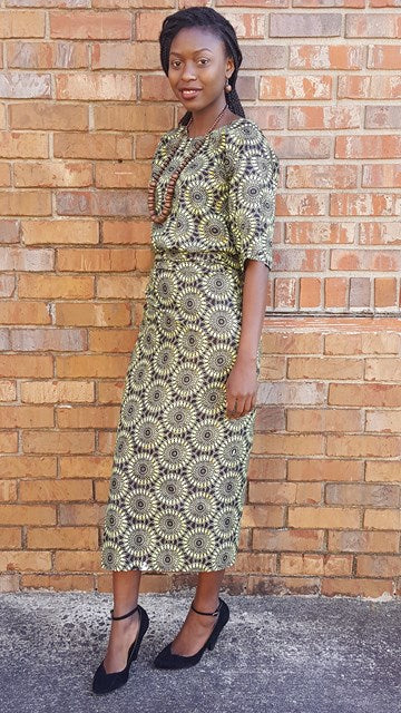 Stylish African Print Top and Wrap Skirt Set DP3773TW - Perfect for Cultural Events, Weddings & Summer Outfits