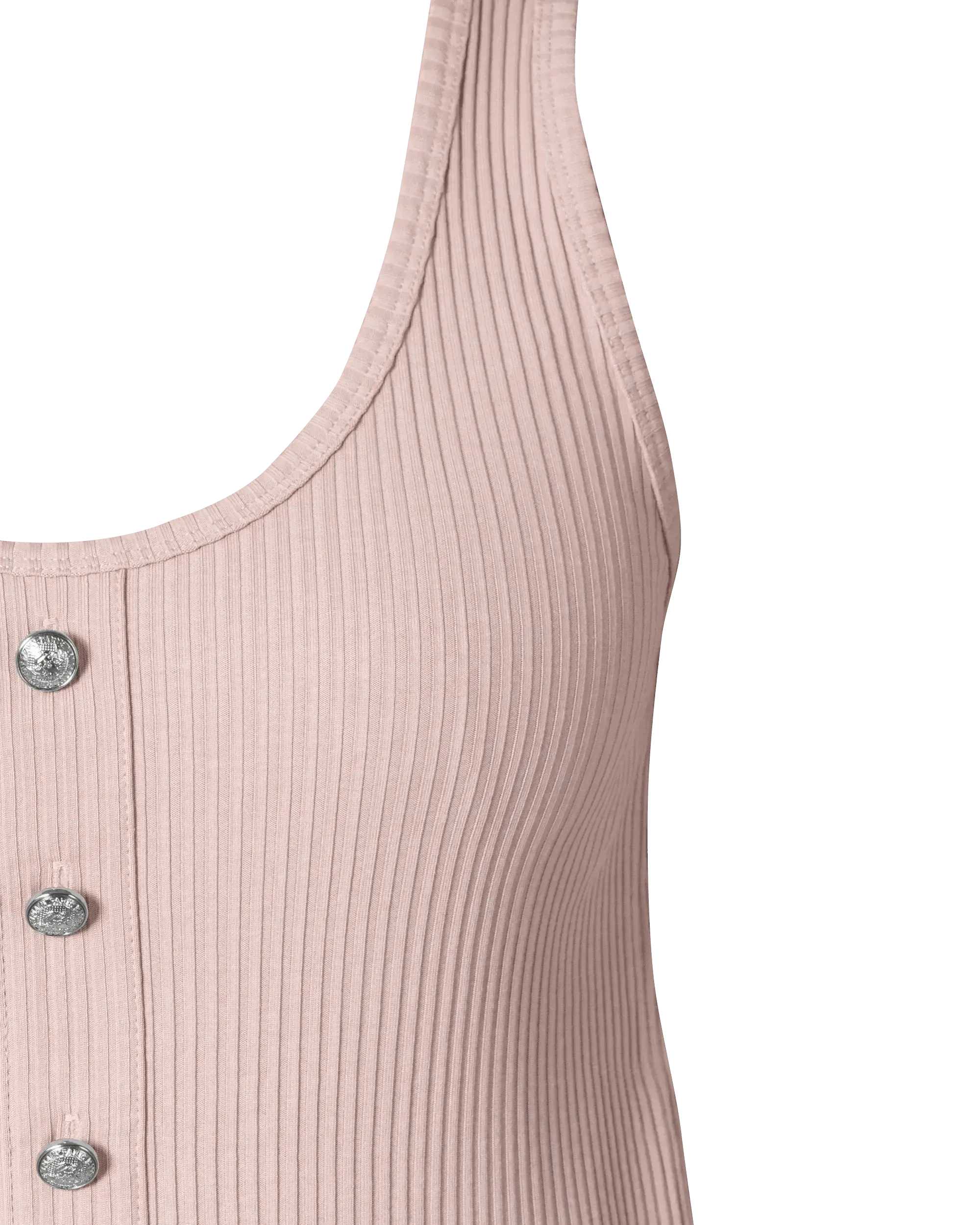 Stylish Button Detail Ribbed Tank Top for Women - Casual Summer Tops & Layering Essentials - Perfect for Beach Outings, Yoga, and Everyday Wear