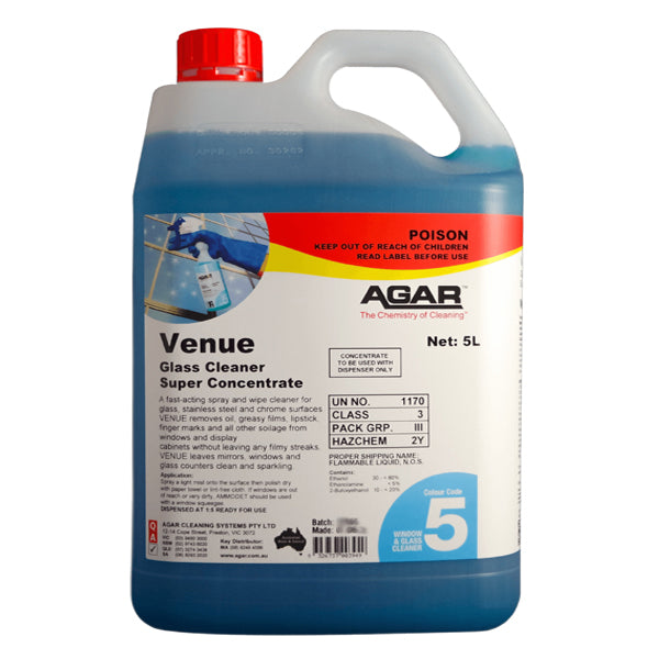 Agar Venue Super Concentrated Glass Cleaner - Streak-Free Shine for Windows, Mirrors & Glass Surfaces - Perfect for Home, Office & Car Cleaning