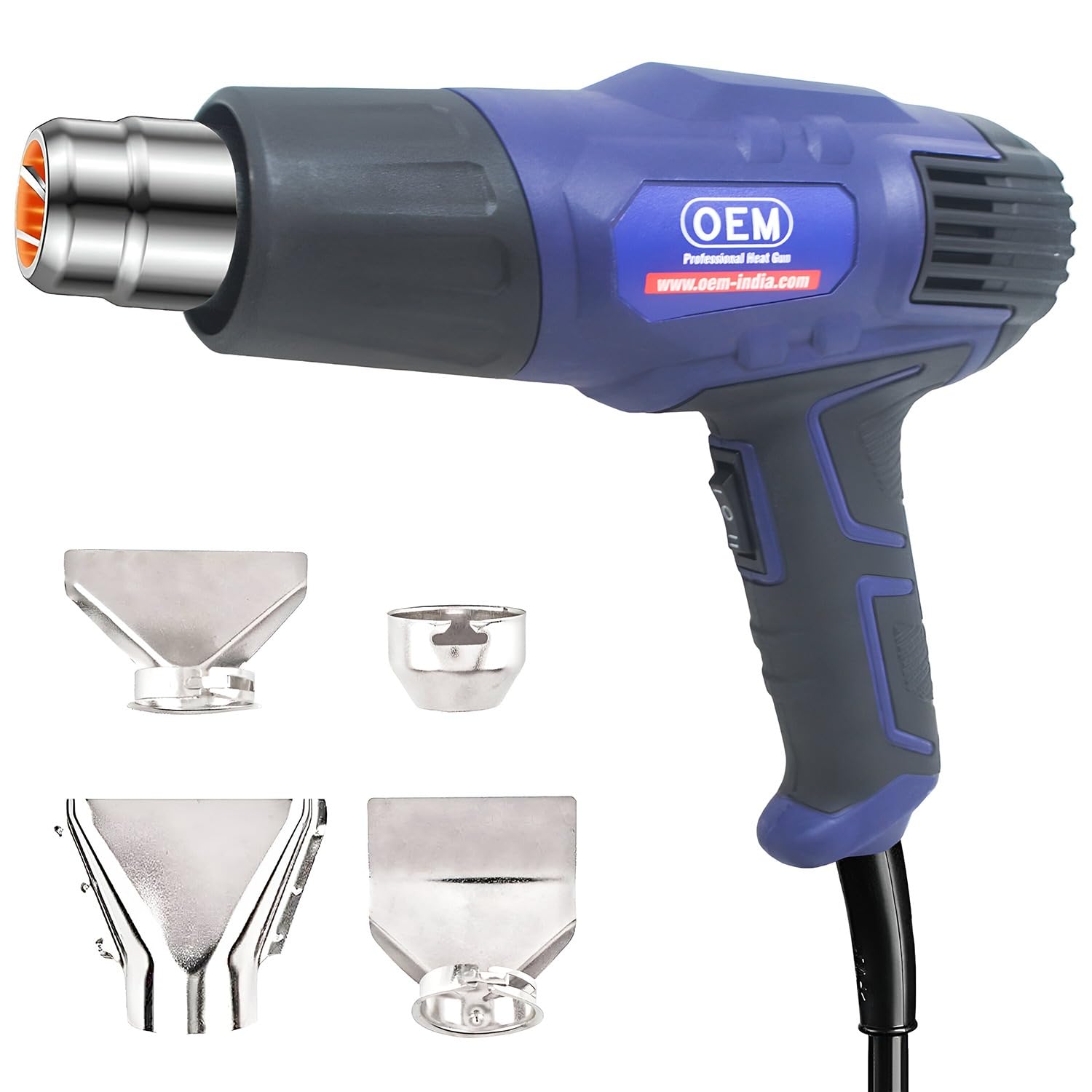 2000W Professional Heat Gun with Dual Temperature & Air Flow Modes, 4 Nozzles & Table Stand - Perfect for Crafts, Shrink Wrapping, Paint Stripping & DIY Projects
