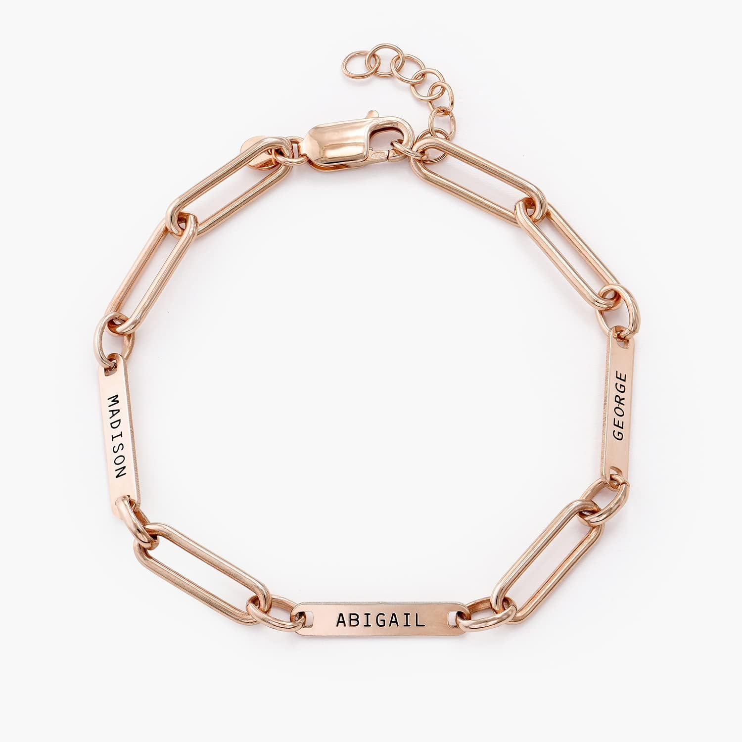 Personalized Ivy Name Paperclip Chain Bracelet with Custom Engravings - Unique Gift for Women, Mom, Wife - Mother's Day, Christmas, Birthday Jewelry - Perfect for Everyday Wear, Date Nights & Special Occasions