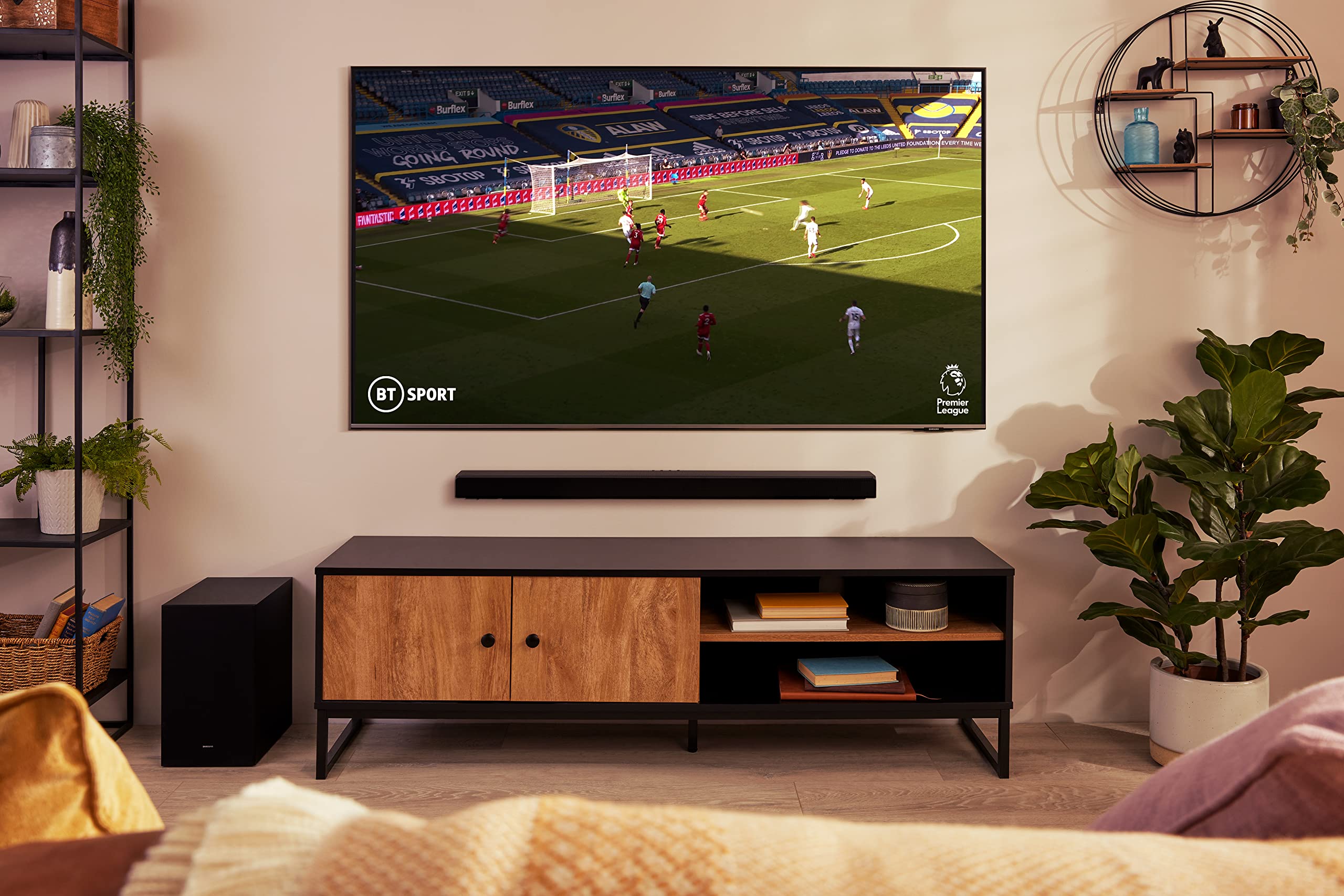 Samsung Q600A 3.1.2ch Soundbar with Wireless Subwoofer - Dolby Atmos, Adaptive Sound, Q-Symphony & Acoustic Beam Technology for Home Theater, Movies, Gaming & Music Streaming