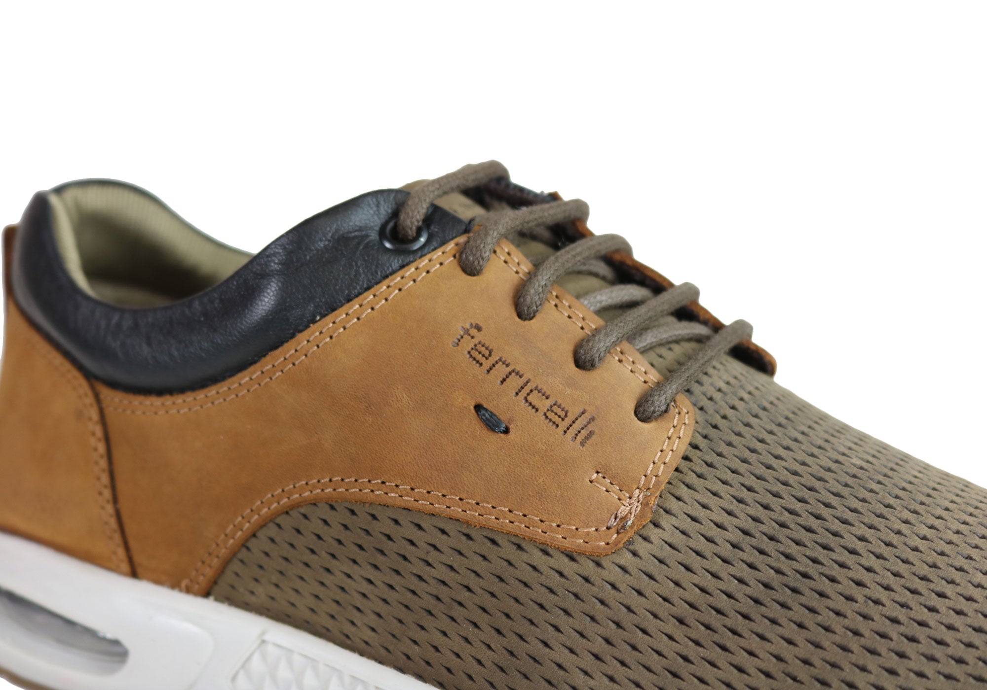 Ferricelli Burke Men's Genuine Leather Lace-Up Casual Shoes - Handcrafted in Brazil - Perfect for Office, Dating & Everyday Wear