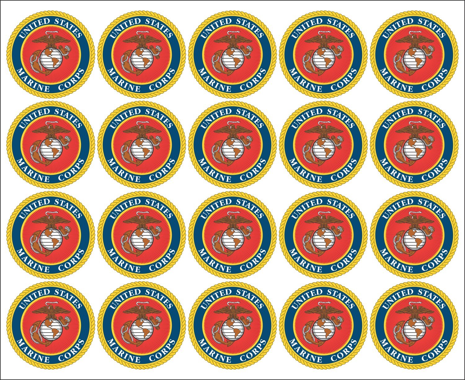 USMC Seal 20x2 Inch Peel and Stick Decals - Patriotic Vinyl Stickers for Cars, Laptops, Windows | Military Pride Decor