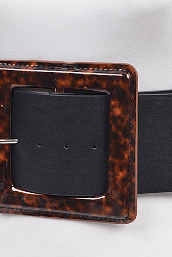 Iconic BIG Square Buckle Belt for Men & Women - Stylish Western Fashion Accessory - Perfect for Jeans, Dresses & Casual Outfits