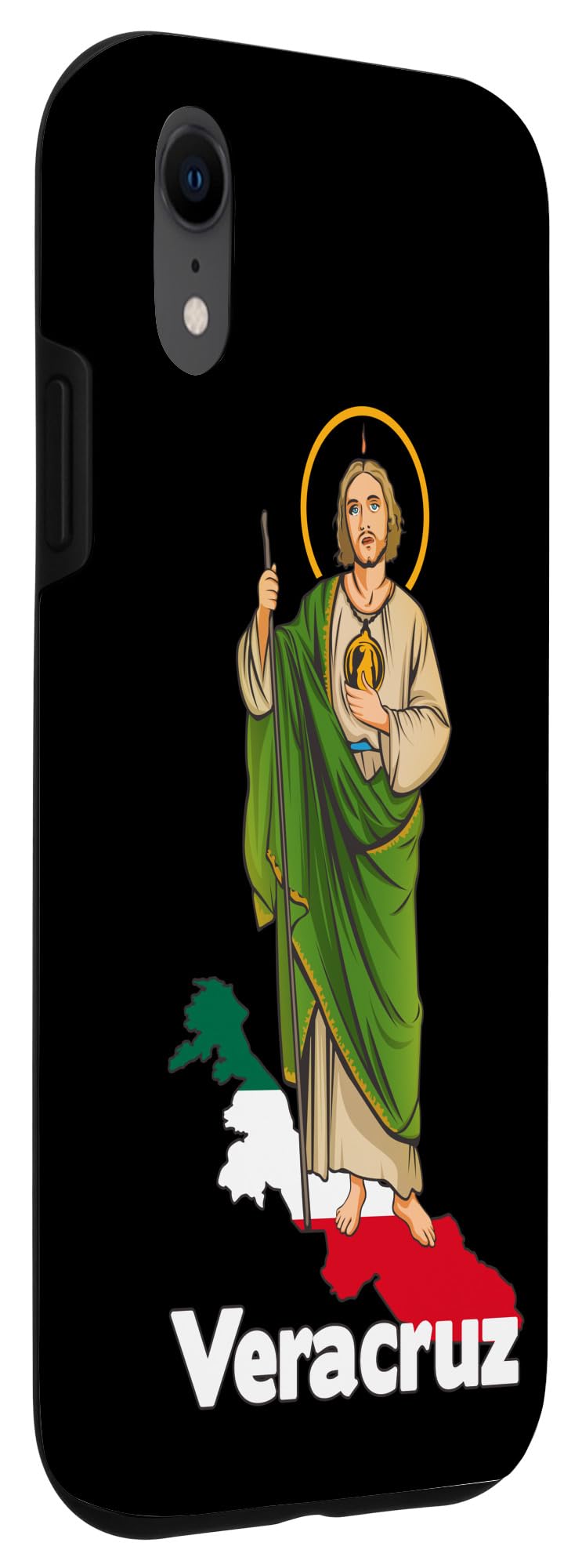 iPhone XR Case with Saint Jude Thaddeus Design - Veracruz Mexico Inspired Protective Cover for Daily Use, Travel & Gifts