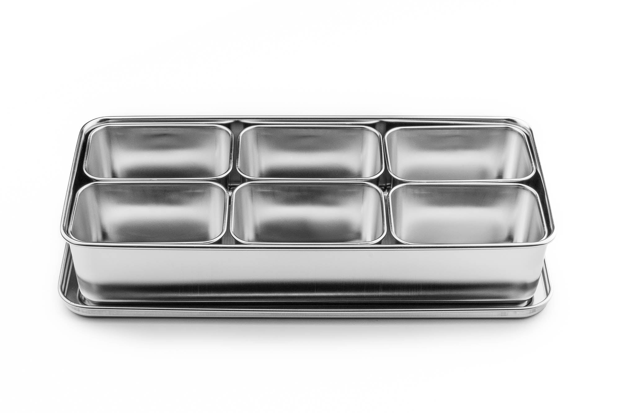 Premium Stainless Steel Mini Yakumi Pan with 6 Compartments - Perfect for Meal Prep, Bento Boxes & Portion Control