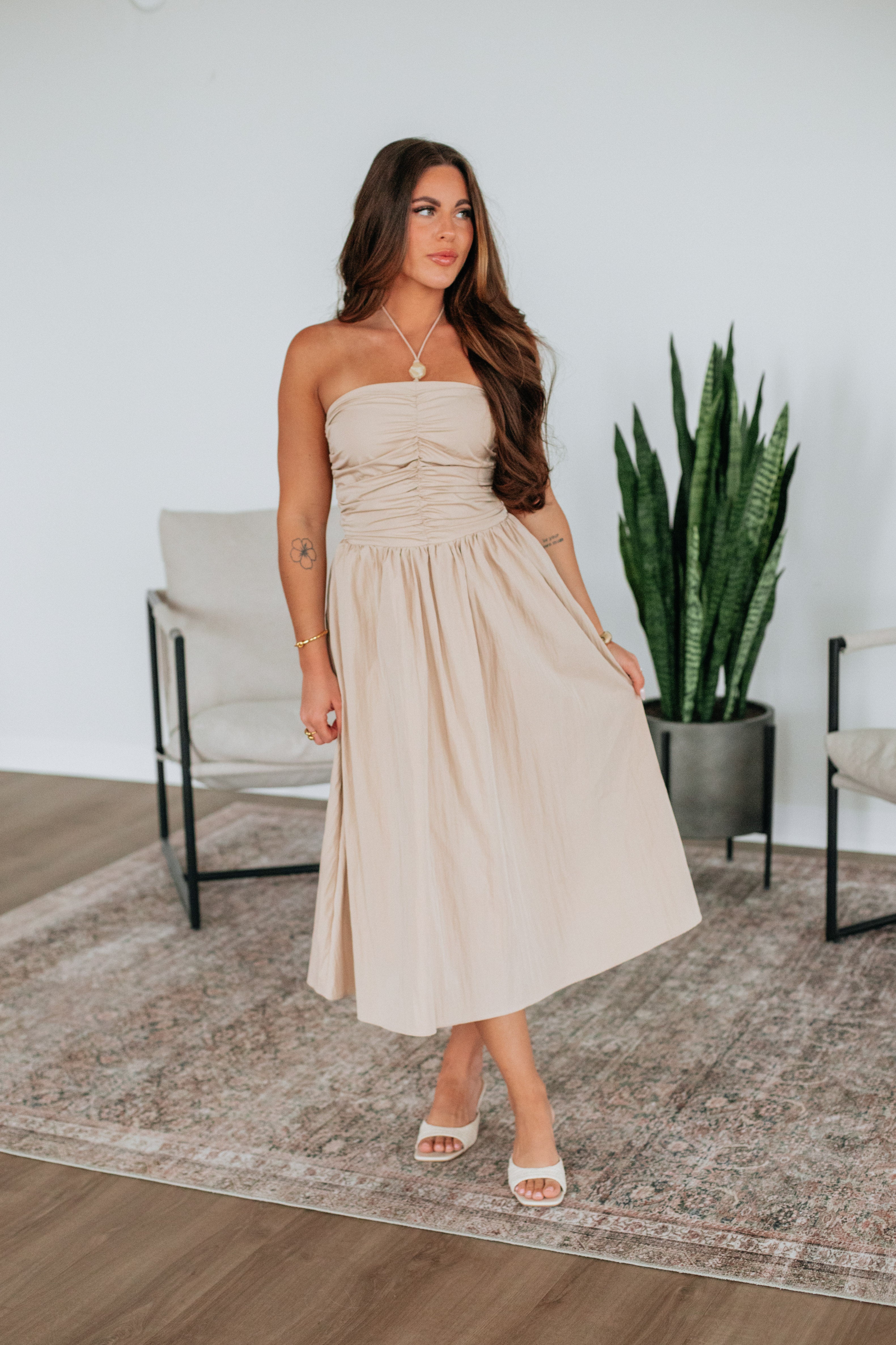 Alivea Women's Midi Dress - Flowy Summer Casual Dress with Pockets | Perfect for Beach, Vacation, and Everyday Wear