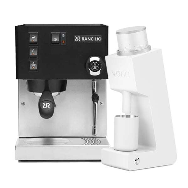 Rancilio Silvia V6 Espresso Machine & Varia VS3 Grinder Bundle - Premium Home Coffee Bar Setup for Latte & Cappuccino Lovers