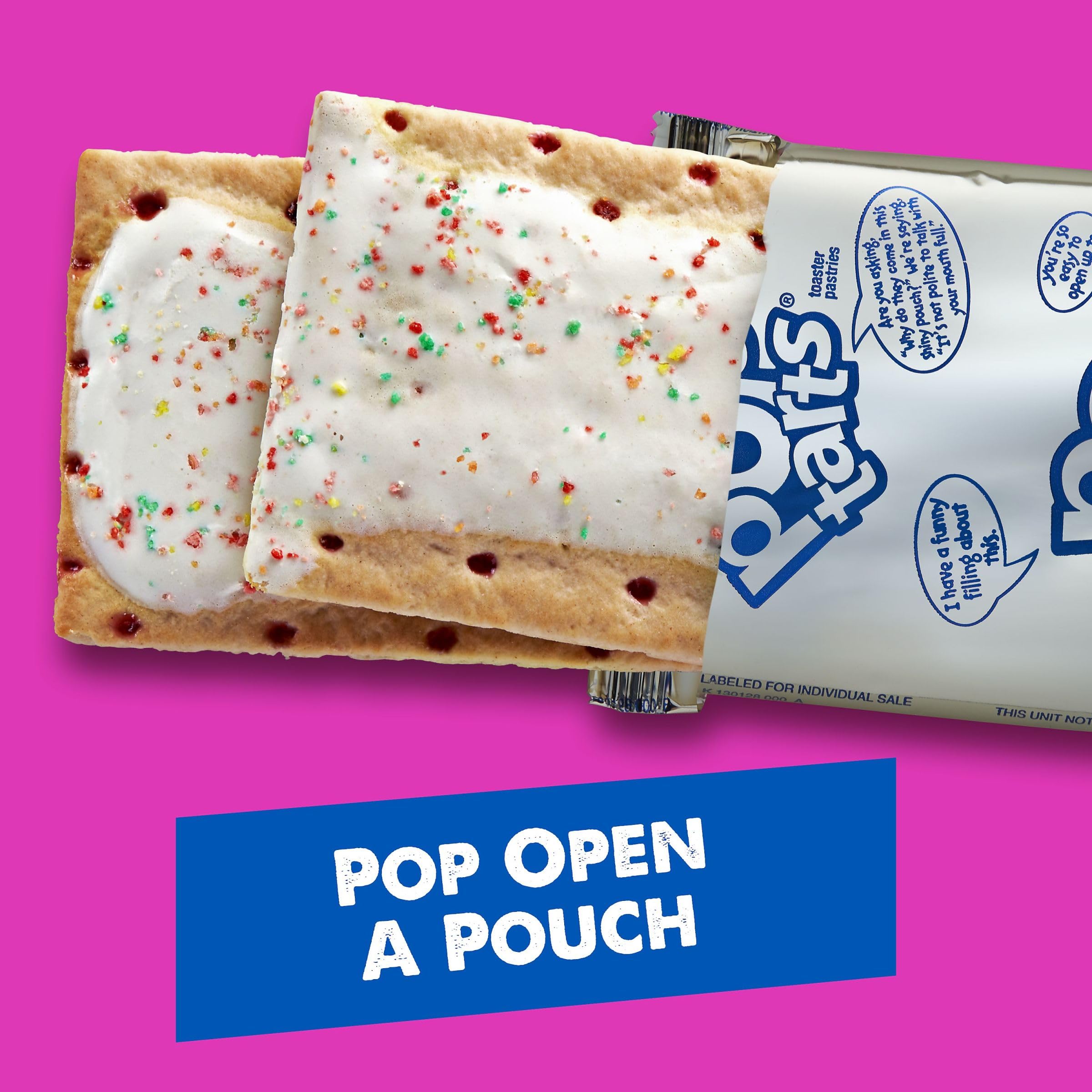 Pop-Tarts Toaster Pastries - Frosted Strawberry Flavor, 54.1oz Family Pack (32 Count) | Breakfast Food & Kids Snacks for School Lunches, Quick Breakfasts & After-School Treats