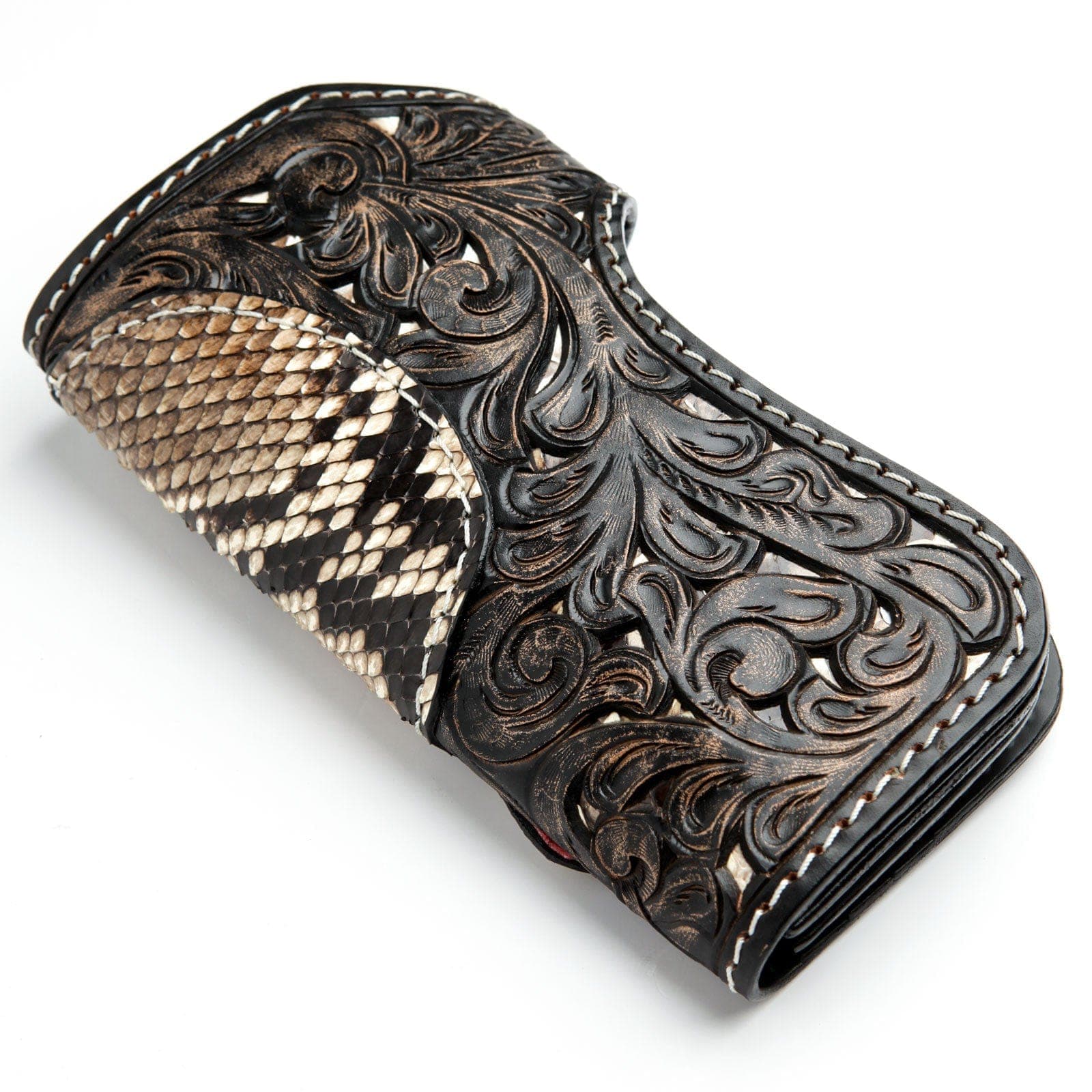 Extreme Rider Skull Leather Biker Wallet for Men - Premium Genuine Leather Motorcycle Wallet with Chain - Perfect for Bikers, Riders & Motorcycle Enthusiasts