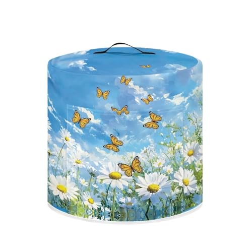 Butterfly Daisy Blue Sky