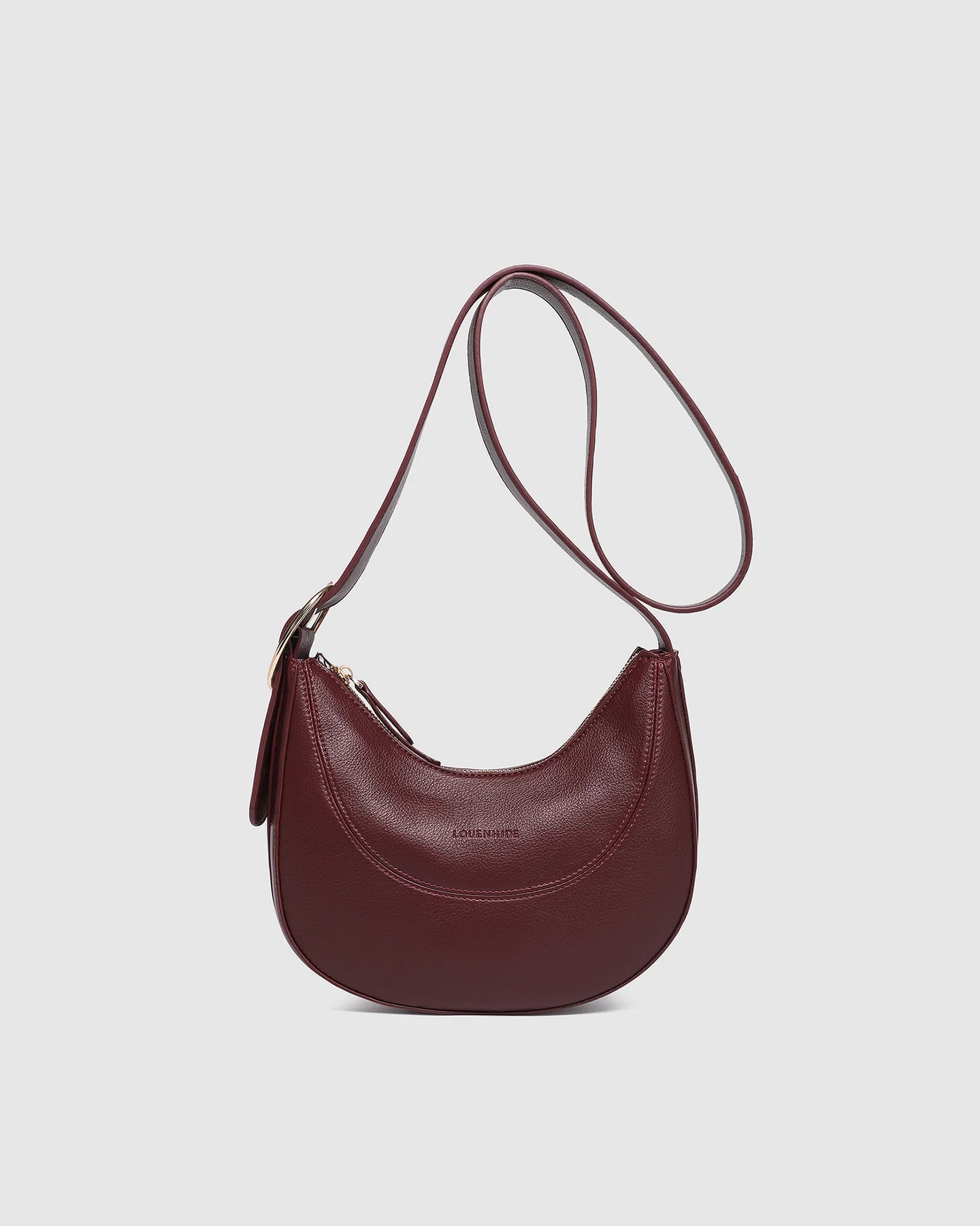 Louenhide Burgundy Lane Crossbody Bag - Stylish & Durable Leather Purse for Women, Perfect for Work, Travel & Everyday Use