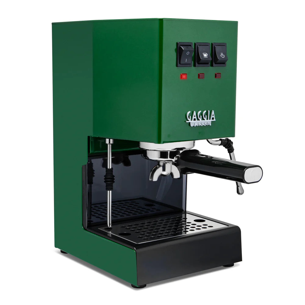 Gaggia Classic Pro E24 Espresso Machine - Semi-Automatic Coffee Maker with 58mm Portafilter, 3-Way Solenoid Valve, Commercial Style (Jungle Green) - Perfect for Home Baristas & Coffee Shops